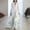 White, variant on Women's Sexy V-Neck Chiffon Dress - Elegant Boho Floral Maxi Dress with Long Sleeves & Tie Waist, Flowy Summer Wedding Guest Dresses, S