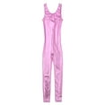 thumbnail image 4 of YiZYiF Kids Girls Metallic Solid Color Stretchy Ballet Dance Gymnastics Leotard Jumpsuit,Sizes 3-14, 4 of 7