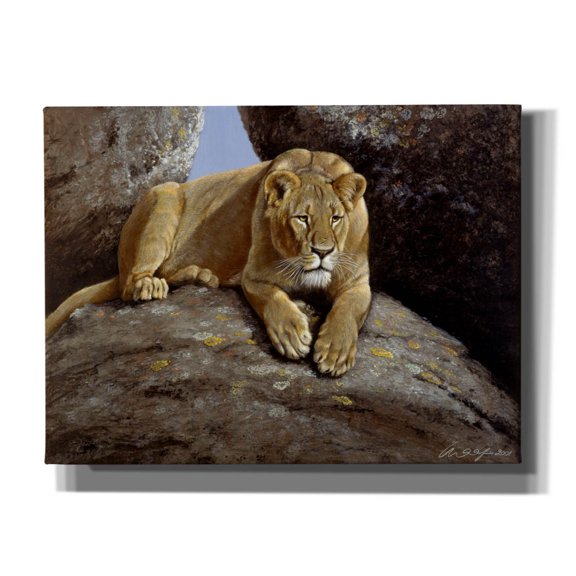 Epic Graffiti 'Lioness' by Harro Maass, Canvas Wall Art, 16"x12"