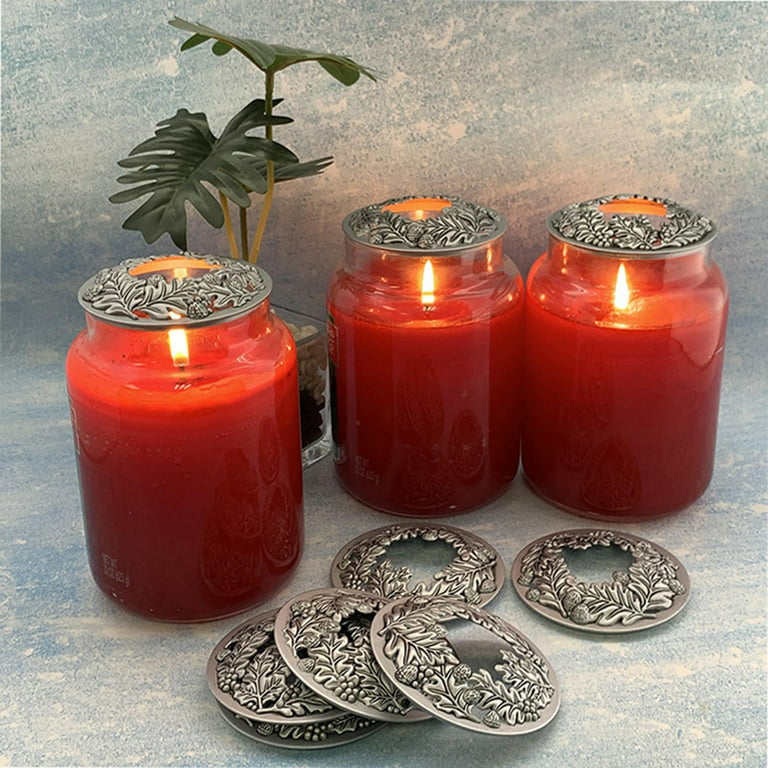 Premium Candles Jar Candle Cover Candle Lid Jar Candle Topper Accessories  Shades Sleeves, with 6 Styles to Select - Style 3 