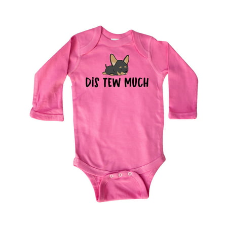 

Inktastic Napping Dis Tew Much Chihuahua Black and Tan Gift Baby Boy or Baby Girl Long Sleeve Bodysuit