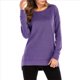 thumbnail image 1 of Sudadera de Mujer de Color Liso con Cuello Redondo, Larga y Abertura Frontal Corta y Trasera Larga Púrpura L, 1 of 9