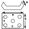 thumbnail image 2 of Seachoice 55161 Heavy-Duty Axle U-Bolt Plate, 2 of 2