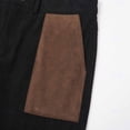 thumbnail image 6 of Men's Patchwork Cargo Pants Corduroy Ripstop Outdoor Adventure Wear Casual Hiking Work Pants with Multi Pockets(No Belt) Black, 6 of 8