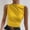 Yellow, variant on Giftesty Tank Tops for Women New Sweet and Spicy Top Fashionable and Sexy Spicy Girl One Line Neck Tank Top Fashionable Slim T-shirt Women's Top