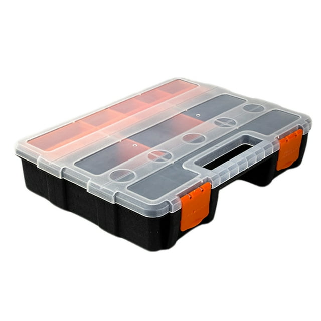 Naiovety Caja organizadora de tornillos extraíble de ABS para guardar brocas, divisores ajustables, organizador de almacenamiento de tornillos Almacenamiento y organización del hogar do