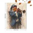 thumbnail image 3 of Jazz Frog Musician Canvas Wall Art 15.75x11.81 Inches, 3 of 8