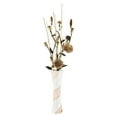thumbnail image 5 of Sleek Curvilinear Spiral White 14-inch Mango Tree Wood Flower Vase, 5 of 5