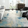 thumbnail image 3 of SAFAVIEH Jasper Alvina Abstract Overdyed Area Rug, Grey/Gold, 8' x 8' Square, 3 of 9