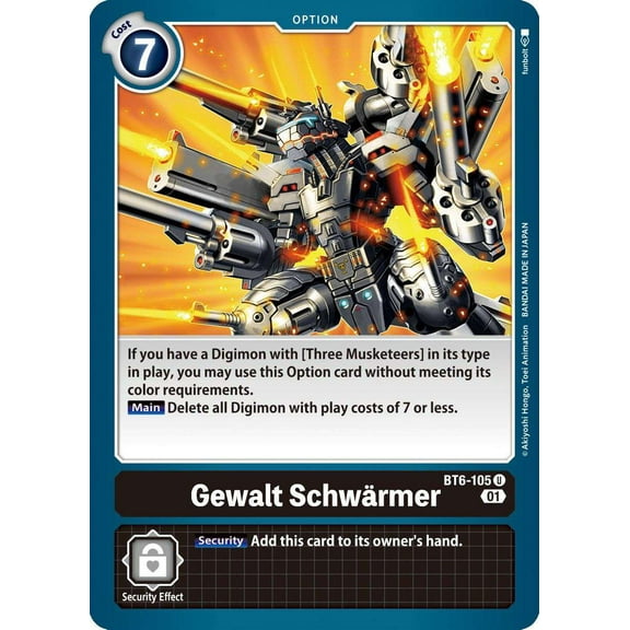 Digimon Double Diamond Uncommon Gewalt Schwarmer BT6-105