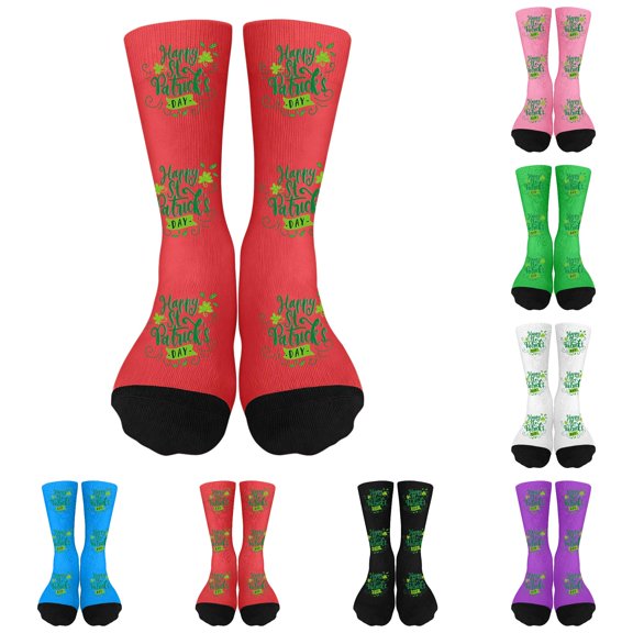 NordicNest St. Day Kids Socks Printed Novelty Crew Socks For Boys And Girls Holiday Party And Size Small Boys Socks