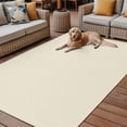 thumbnail image 2 of Fsddascl Cream Outdoor Rug for Patio/Deck/Porch, Non-Slip Large Area Rug 4 x 6 Ft, Modern Pure Beige Indoor Outdoor Rugs Washable Area Rugs, Reversible Camping Rug Carpet Runner, 2 of 5