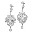 thumbnail image 2 of FB Jewels Cheryl M Sterling Silver CZ Chandelier Dangle Post Earrings, 2 of 3