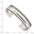 thumbnail image 4 of Sterling Silver 14.5mm Antiqued Cuff Bangle Bracelet Made In Thailand qb90, 4 of 6