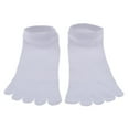 thumbnail image 2 of Yunhgft Mens Toe Socks Five Finger Cotton Crew Sock Men's Sports Running Ankle Toe Socks White, 2 of 9