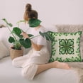 thumbnail image 6 of St. Patrick's Day Faux Linen Pillow Covers 2 Pack, Festive Shamrock Cushion Cases with Invisible Zipper for Sofa and Patio Bench 16"x16", 6 of 6