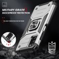 thumbnail image 4 of LeYi for Samsung AO3S Case, Samsung Galaxy A03S Case (Not A03) with 2 x Screen Protector, Shockproof Drop Test Cover with Car Mount Kickstand Lightweight Protective for Samsung AO3S Case - Silver, 4 of 7