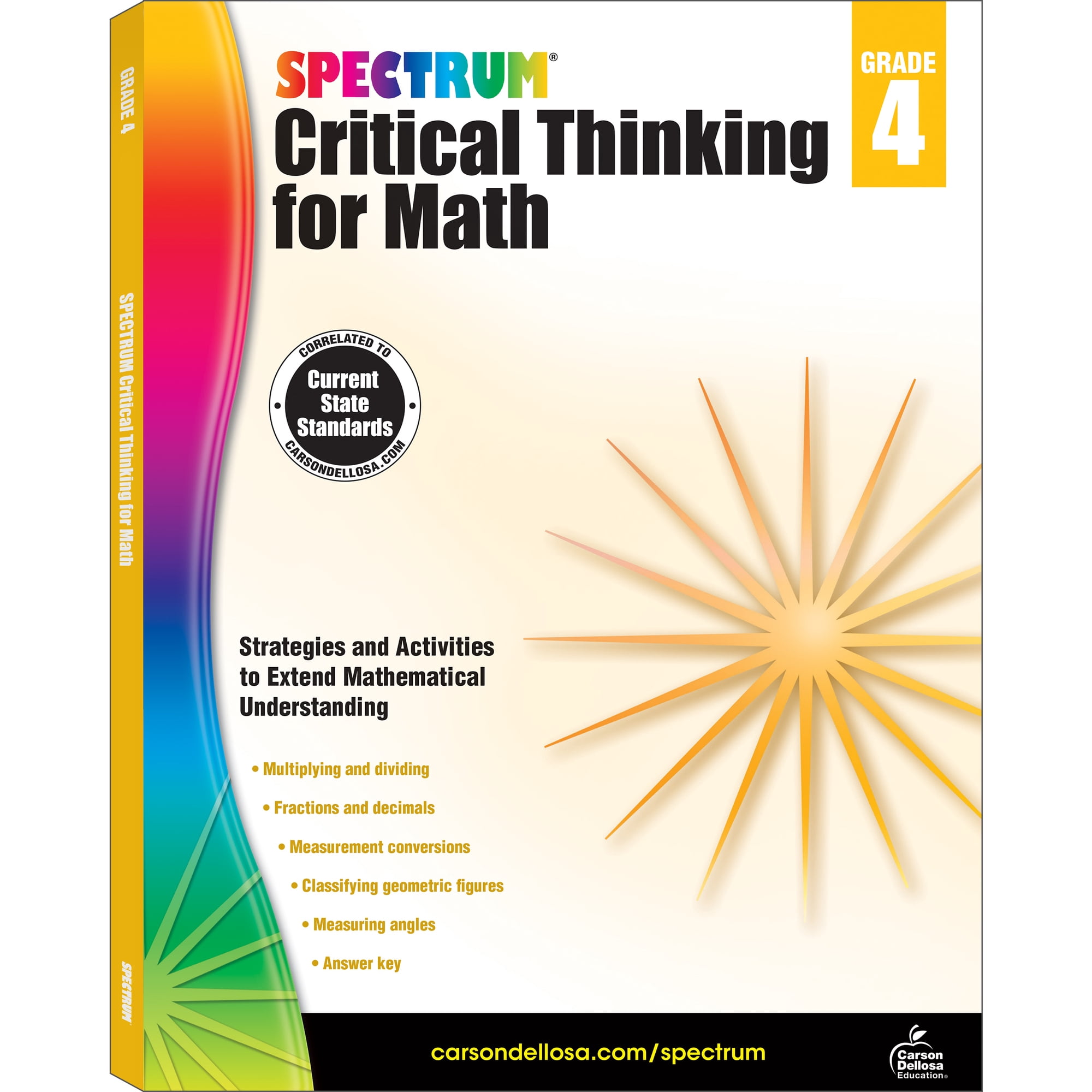 Spectrum Critical Thinking for Math Workbook (128 pages) Grade 4