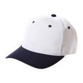 thumbnail image 1 of Casquette de Baseball Ajustable Curve Bill, Blanc/marine, 1 of 1