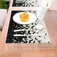 thumbnail image 5 of Halloween Placemats 12x18 inches Set of 4,Black Bat Decorative Autumn Halloween Decoration Rectangle Black Linen Table Mats for Party Home Kitchen Dining Table Decoration, 5 of 5