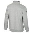 thumbnail image 3 of Men's Colosseum Heather Gray Notre Dame Fighting Irish OORAH OHT Military Appreciation Fleece Quarter-Zip Jacket, 3 of 4