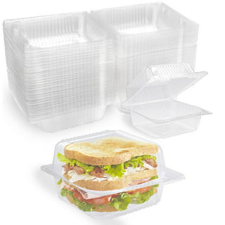 Avant Grub Biodegradable 6x6 Take Out Food Containers with Clamshell Hinged  Lid 50 Pack. Leak Proof, Disposable Take Out Box with Carry Meals To Go. 