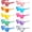 Assorted Colors 10 Packs, variant on 10/20 Pack Neon Party Sunglasses Bulk,Wholesale Retro 80s Colorful Mirrrored Lens Sunglasses Party Favors Orange 10 Packs,Multicolor