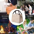 thumbnail image 2 of Bolsa de almuerzo Bolsa de asas a rayas para mujer Caja de almuerzo grande Bolsa de refrigeración térmica reutilizable aislada, 2 of 8
