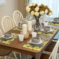 thumbnail image 6 of Placemats Set Of 4 / 6, Honeybee Placemats For Dining Table Indoor/Outdoors Heat Resistant Washable Placemats 18" X 12", 6 of 8