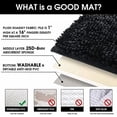 thumbnail image 6 of Black Bathroom Rugs Sets 3 Piece, Butter Chenille Rugs and Mats, Shaggy, Absorbent, Non Slip, Luxury, Shiny, Washable Bath Mat for Bathroom, Shower, 6 of 7