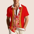 thumbnail image 5 of Xdegoge Valentines Shirts for Men Short Sleeve Button Up Funny Hawaiian Shirt Dressy Casual Summer Girlfriend Tops Holiday Party Tshirts Going Out Outfits, 5 of 9