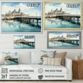 thumbnail image 4 of Designart "Coastal Dream House On The Horizon" Coastal Pier Floater Framed Wall Art Living Room, 4 of 5