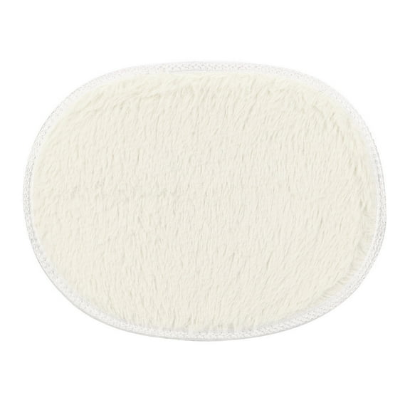 Veeogra Bedroom Rug,Oval Rug,30*40cm Anti-S Fluffy Shaggy Area Rug Home Bedroom Bathroom Floor Door Mat,Living Room Rug,Beige