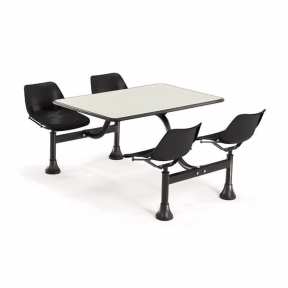 OFM Group/Cluster Table and Chairs 65'' x 48'' Rectangular Cafeteria Table