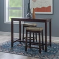 thumbnail image 6 of Linon Claridge 3Pc Counter Set Brown Beige, 6 of 14