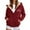 Wine9, variant on Arlun Zip up Hoodies for Women Fashion Letter Printed Full Zipper Drawstring Sweatshirts Thick Sherpa Lined Thermal Comfortable Fall Winter Jackets with Pockets 9 XL