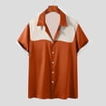 thumbnail image 1 of pstuiky camisetas de hombre, Camisa estilo blusa informal de manga corta con botones y cuello vuelto para hombre camisetas de hombre l, 1 of 5