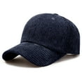 thumbnail image 2 of MIASHUI Men Women Corduroy Baseball Cap Outdoor Casual Sun Hat,Blue,One Size, 2 of 8