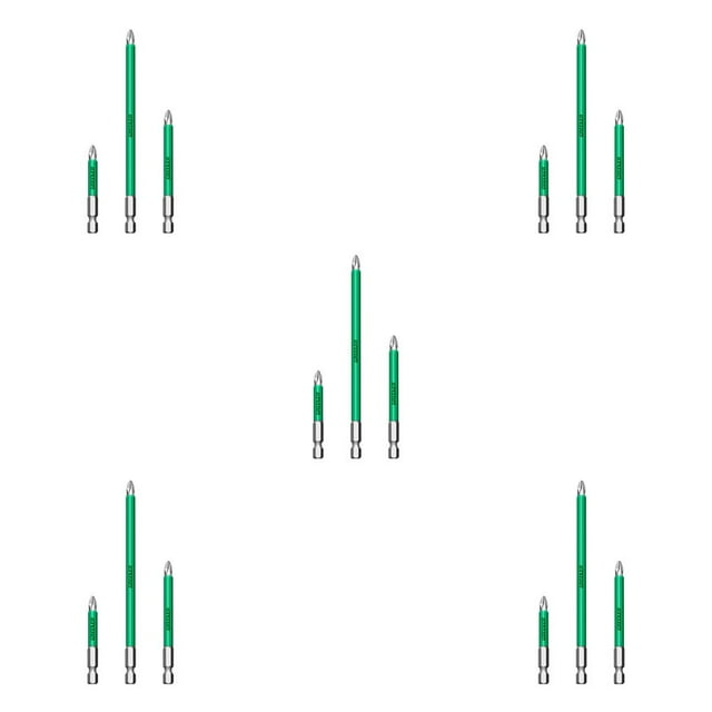 Riwesomey Juego de brocas para destornillador GREENER, herramientas de repuesto para destornillador de extracción DIY eléctrico antideslizante, Type2 NO2