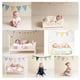 thumbnail image 3 of Moyic Banderines de cumpleaños para niños, banderines de algodón para fiestas, decoración de pared de cumpleaños para niños Kits de decoración para fiestas Pastoral rosa azul Moyic HA6324-04B, 3 of 6