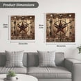 thumbnail image 5 of Rustic Country Wooden Wall Clock Silent Non Ticking, Western Stars Brown Texture Wooden Print Square Wall Clocks Battery Operated, Decor Clock for Home Office, Living Room, Kitchen, 10 Inch, 5 of 9