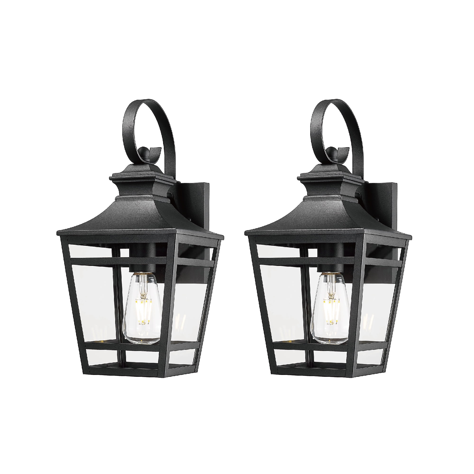 Outdoor Wall Lights, 16.5 Inch Large Waterproof Exterior Wall Lamp for House Patio Porch Garden Outdoor Lighting, Black