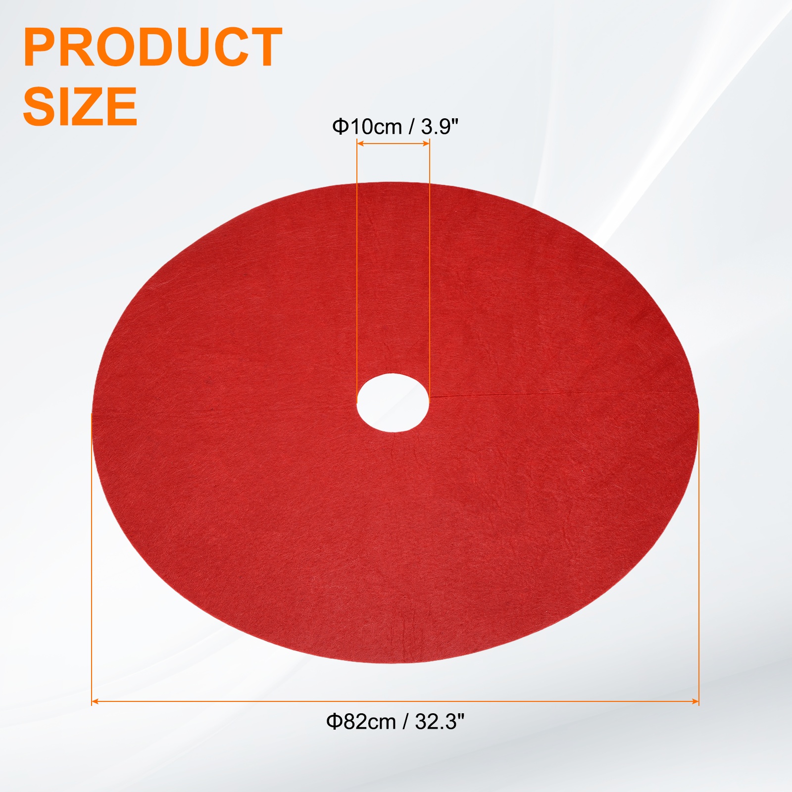 Uxcell 6pcs Tree Mulch Ring 32.3 Inch Non-Woven Round Tree Protector Weed Barrier Mat Plant Cover Rings for Weed Grass Control Root Protection, Red