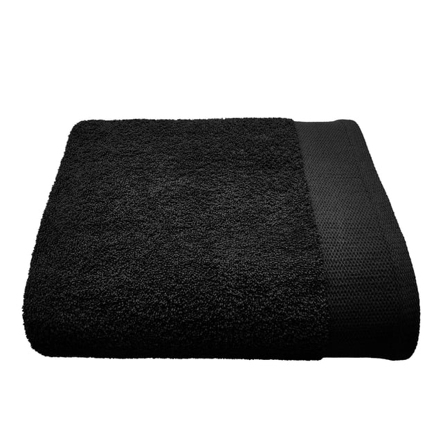 Toalla Cottonella de algodón color negro tamaño baño