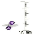 thumbnail image 3 of Sterling Silver with Natural Amethyst Bypass Ring, 3 of 3