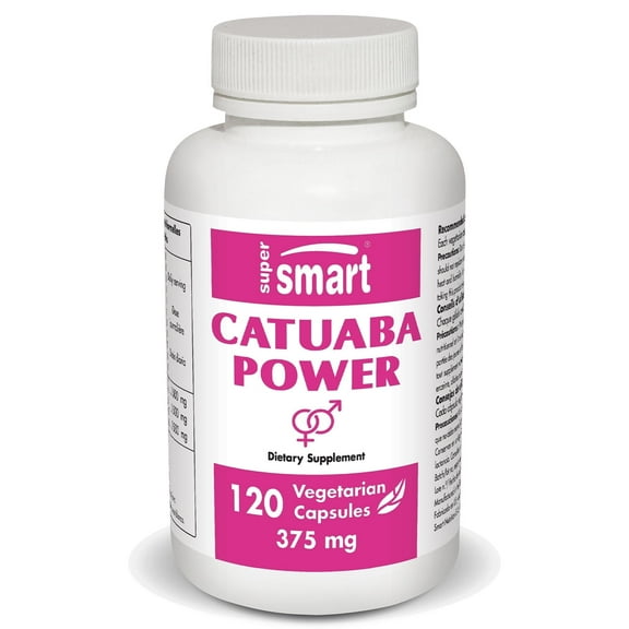 SuperSmart - Catuaba Power 1500 mg per Day - Natural Libido Booster | Non-GMO & Gluten Free - 120 Vegetarian Capsules