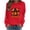 Red A, variant on Enjoytime Halloween Sweatshirt for Women Ghost Pumpkin Print Long Sleeve Pullover Tops Cute Casual Crewneck Sweatshirts