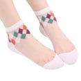 thumbnail image 1 of Womens Socks Work Socks Ladies Spring and Summer Leisure Transparent Solid Colour Crystal Stockings Cool Glass Stockings Adult Female Clothes White Size One Size, 1 of 4