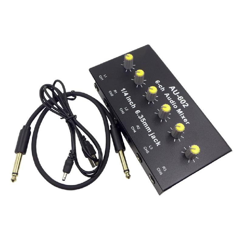 DOYOUNG Line Mixer 6 Channel, LowNoise Mini Audio Mixer Stereo/Mono