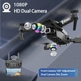 thumbnail image 2 of Drone con doble cámara MOCVOO para adultos principiantes niños, plegable, juguete regalo, video FPV 1080P, 3 baterías, estuche transporte, 2 of 3